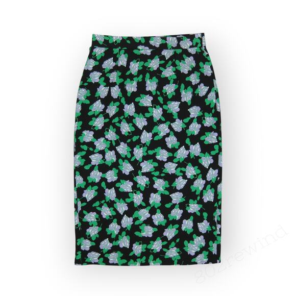 Sz12 DVF DianeVonFurstenberg Elma Floral Cady Midi Wrap Skirt Green - Picture 14 of 16